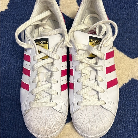 Adidas Women's White and Red Striped Sneakers - Picture 1 of 1